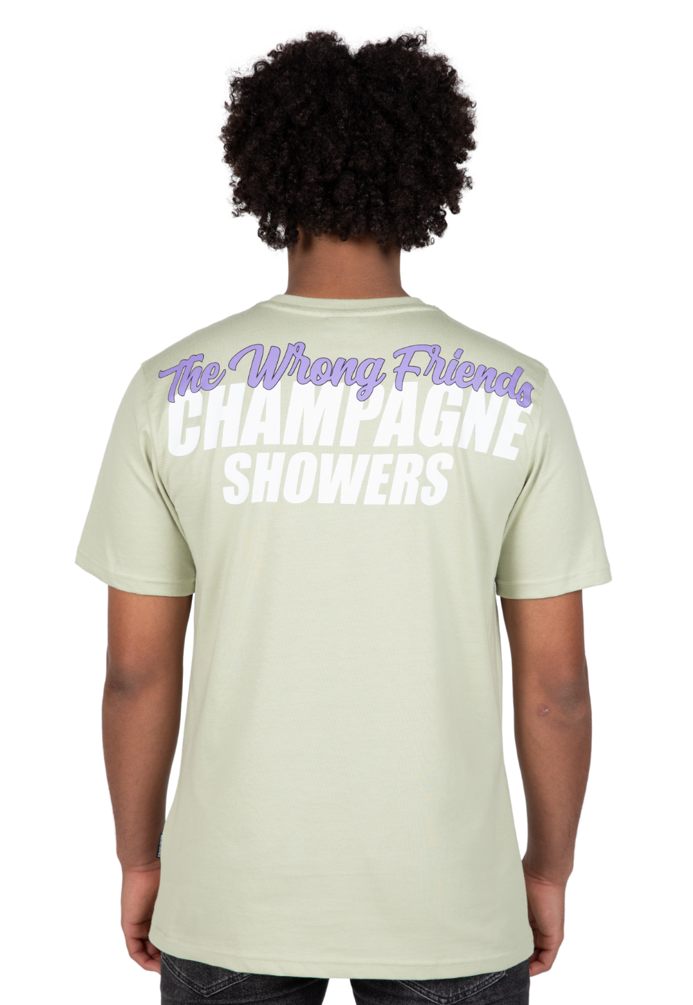 CHAMPAGNE SHOWERS T-SHIRT - LIGHT GREEN