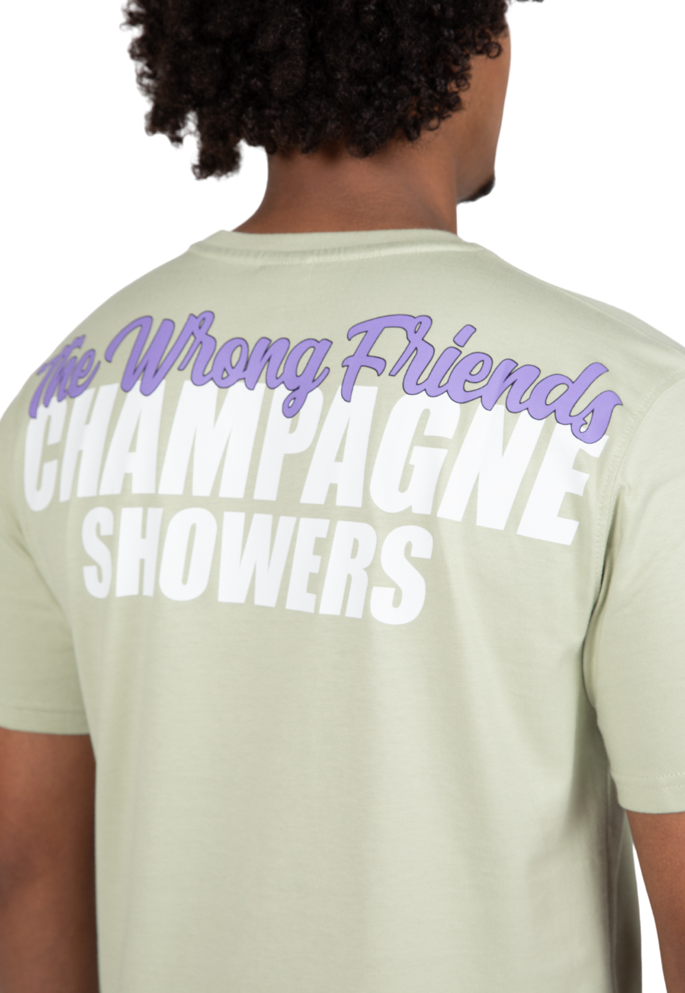 CHAMPAGNE SHOWERS T-SHIRT - LIGHT GREEN